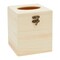Unfinished Wooden Tissue Box Cover with Latch for Decorating (5 x 5 x 5.8 In)